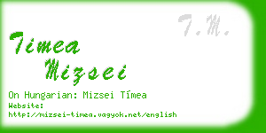 timea mizsei business card